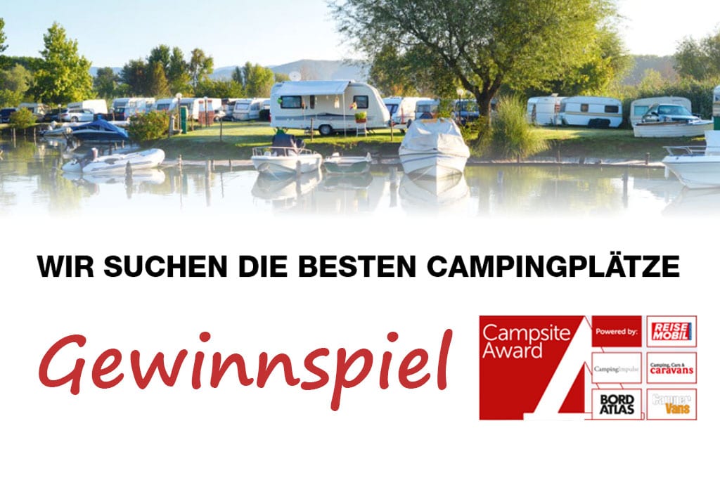 Gewinnspiel Campsite Award 2024 küren Sie die besten Campingplätze